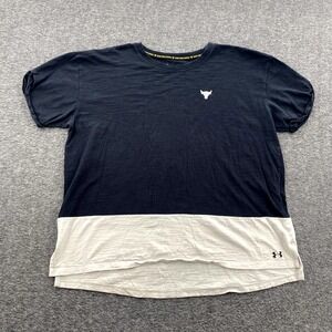 Project Rock Charged Cotton Shirt Womens L Gym Crossfit Running Training Workout